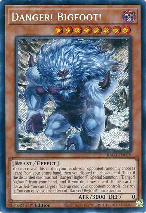 Danger! Bigfoot! (Alternate Art) (Secret Rare) [RA03-EN019] Secret Rare | Clutch Gaming