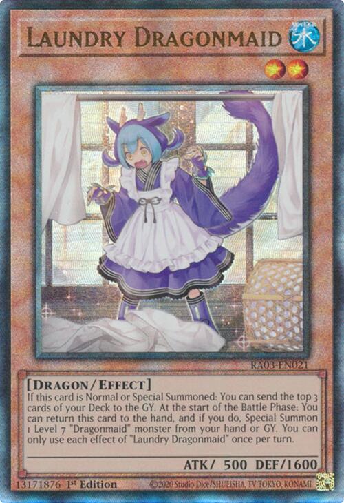 Laundry Dragonmaid (UTR) [RA03-EN021] Prismatic Ultimate Rare | Clutch Gaming
