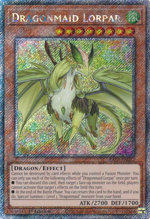 Dragonmaid Lorpar (Platinum Secret Rare) [RA03-EN022] Platinum Secret Rare | Clutch Gaming