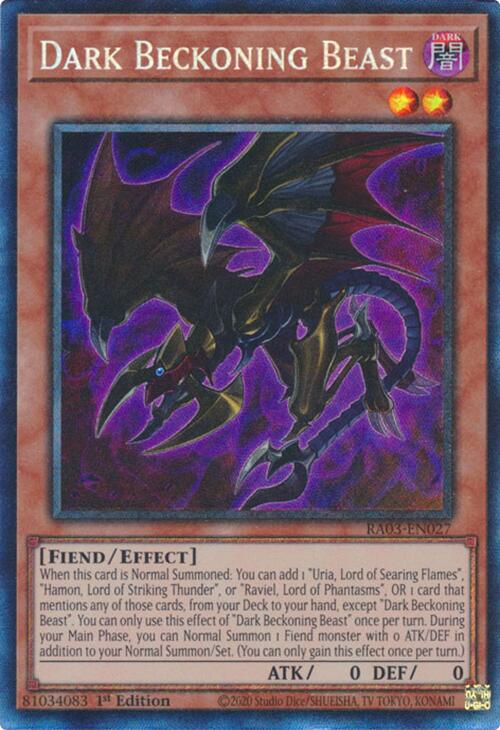 Dark Beckoning Beast (CR) [RA03-EN027] Prismatic Collector's Rare | Clutch Gaming