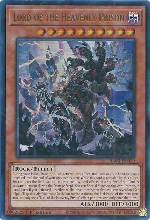 Lord of the Heavenly Prison (UR) [RA03-EN029] Ultra Rare | Clutch Gaming