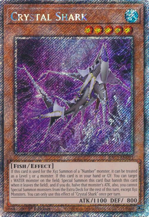 Crystal Shark (Platinum Secret Rare) [RA03-EN031] Platinum Secret Rare | Clutch Gaming