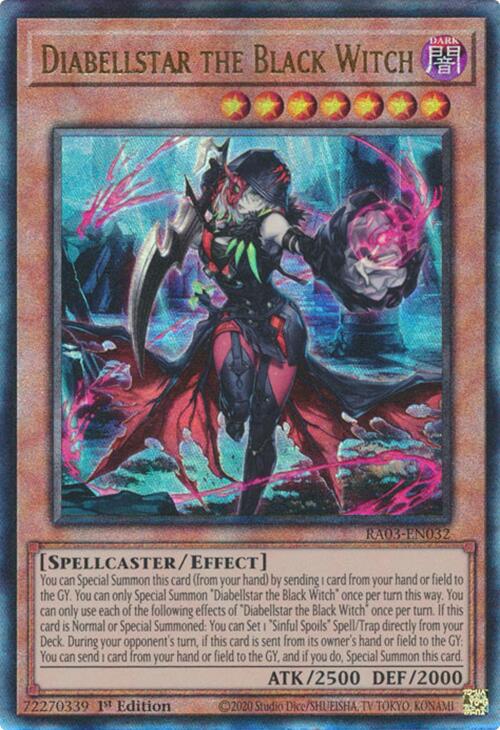 Diabellstar the Black Witch (UTR) [RA03-EN032] Prismatic Ultimate Rare | Clutch Gaming