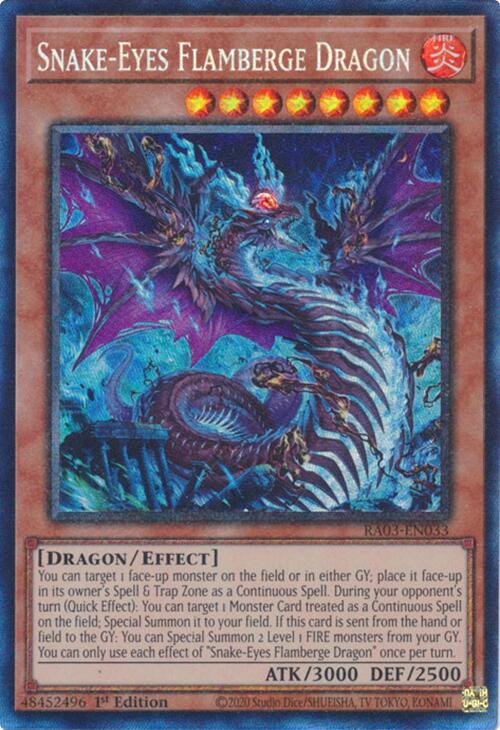 Snake-Eyes Flamberge Dragon (CR) [RA03-EN033] Prismatic Collector's Rare | Clutch Gaming