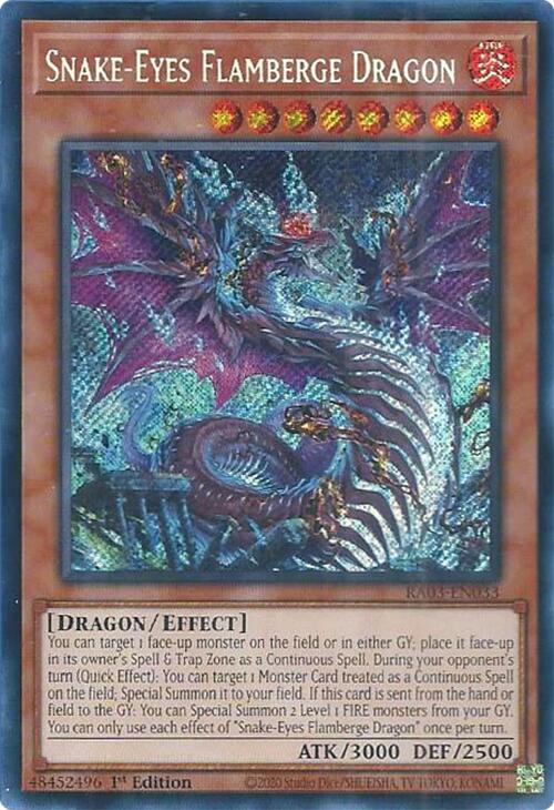 Snake-Eyes Flamberge Dragon (Secret Rare) [RA03-EN033] Secret Rare | Clutch Gaming