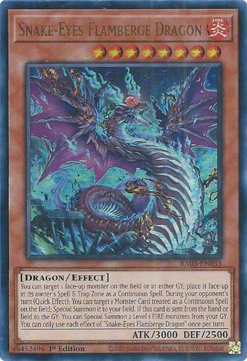 Snake-Eyes Flamberge Dragon (UR) [RA03-EN033] Ultra Rare | Clutch Gaming