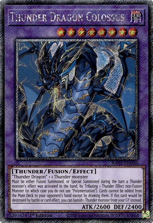 Thunder Dragon Colossus (Platinum Secret Rare) [RA03-EN036] Platinum Secret Rare | Clutch Gaming