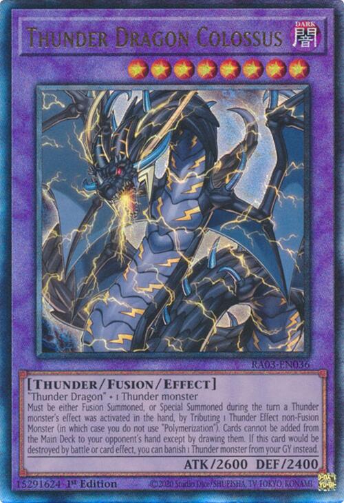 Thunder Dragon Colossus (UTR) [RA03-EN036] Prismatic Ultimate Rare | Clutch Gaming