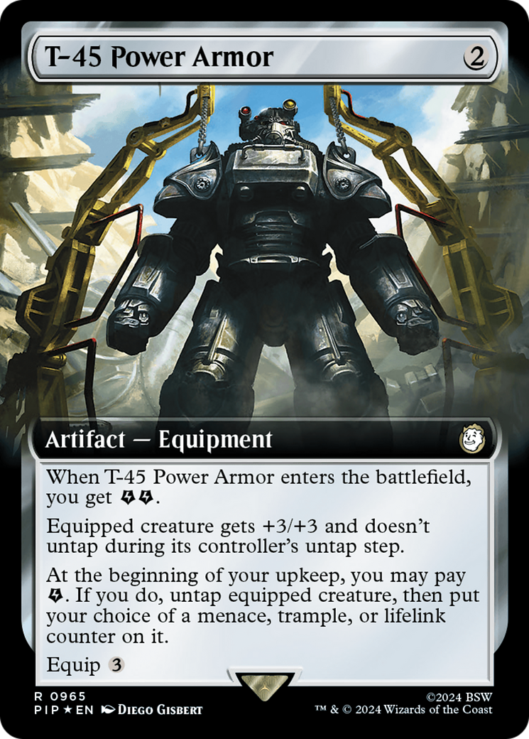 T-45 Power Armor (Extended Art) (Surge Foil) [Fallout] | Clutch Gaming