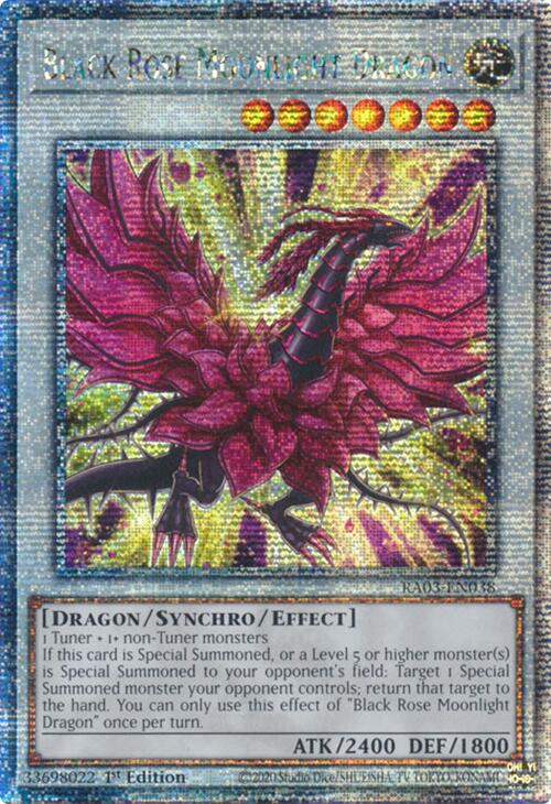 Black Rose Moonlight Dragon (Quarter Century Secret Rare) [RA03-EN038] Quarter Century Secret Rare | Clutch Gaming