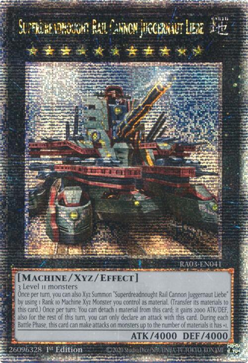 Superdreadnought Rail Cannon Juggernaut Liebe (Alternate Art) (Quarter Century Secret Rare) [RA03-EN041] Quarter Century Secret Rare | Clutch Gaming