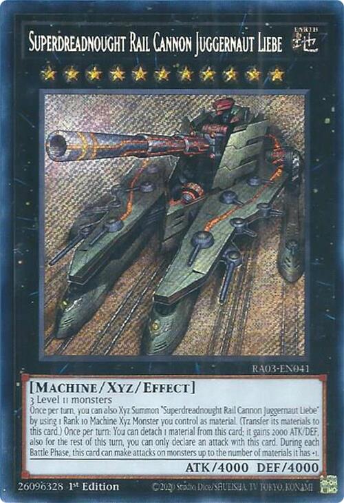 Superdreadnought Rail Cannon Juggernaut Liebe (Secret Rare) [RA03-EN041] Secret Rare | Clutch Gaming