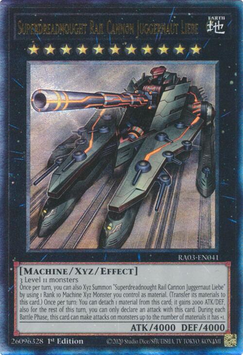 Superdreadnought Rail Cannon Juggernaut Liebe (UTR) [RA03-EN041] Prismatic Ultimate Rare | Clutch Gaming