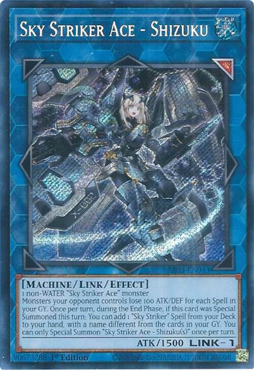 Sky Striker Ace - Shizuku (Secret Rare) [RA03-EN043] Secret Rare | Clutch Gaming