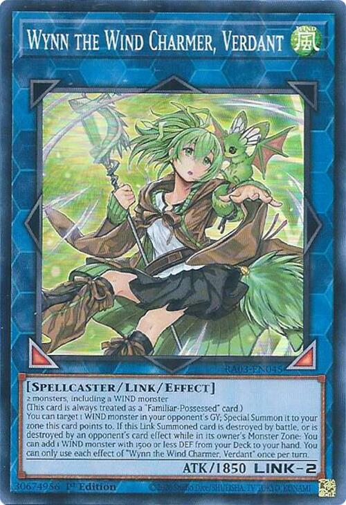 Wynn the Wind Charmer, Verdant [RA03-EN045] Super Rare | Clutch Gaming