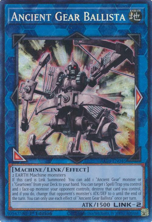 Ancient Gear Ballista (CR) [RA03-EN046] Prismatic Collector's Rare | Clutch Gaming