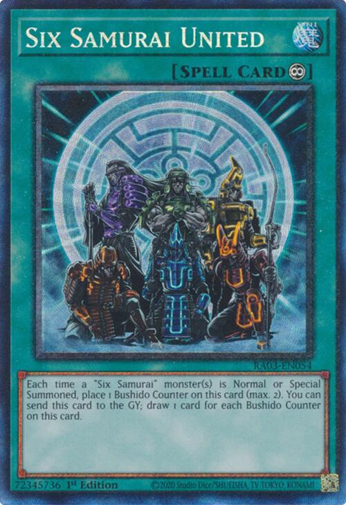 Six Samurai United (CR) [RA03-EN054] Prismatic Collector's Rare | Clutch Gaming