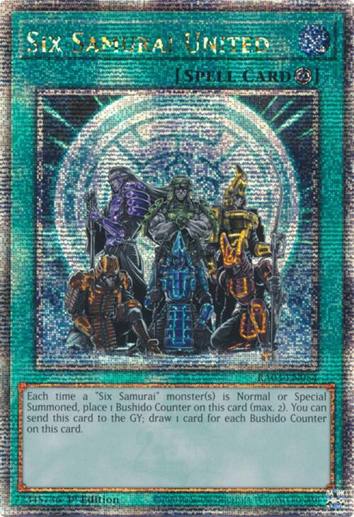 Six Samurai United (Quarter Century Secret Rare) [RA03-EN054] Quarter Century Secret Rare | Clutch Gaming