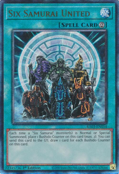 Six Samurai United (UTR) [RA03-EN054] Prismatic Ultimate Rare | Clutch Gaming
