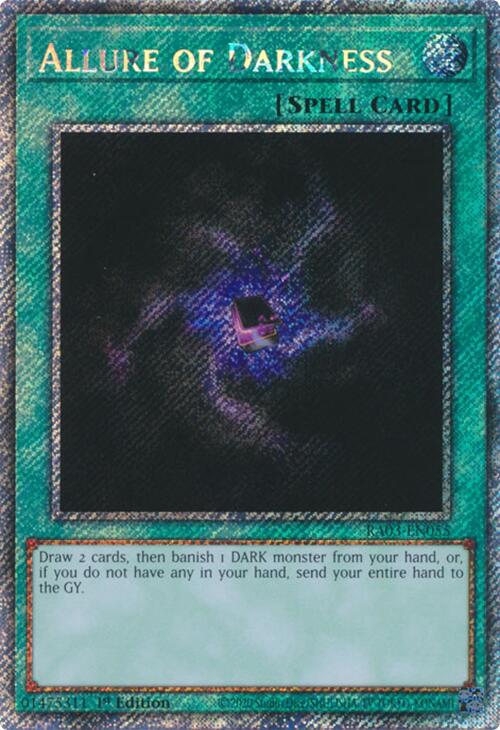 Allure of Darkness (Platinum Secret Rare) [RA03-EN055] Platinum Secret Rare | Clutch Gaming