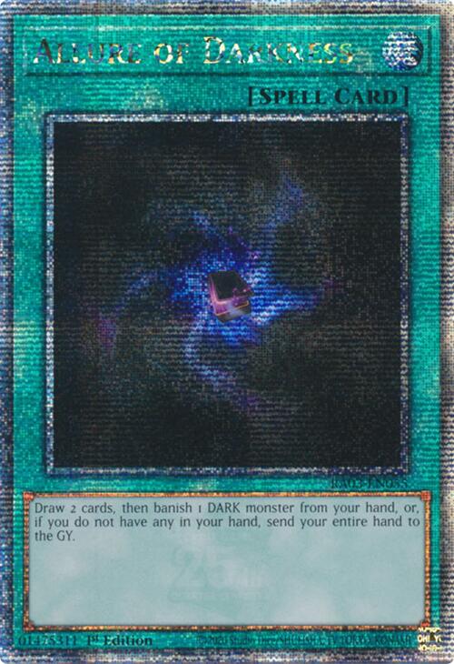 Allure of Darkness (Quarter Century Secret Rare) [RA03-EN055] Quarter Century Secret Rare | Clutch Gaming