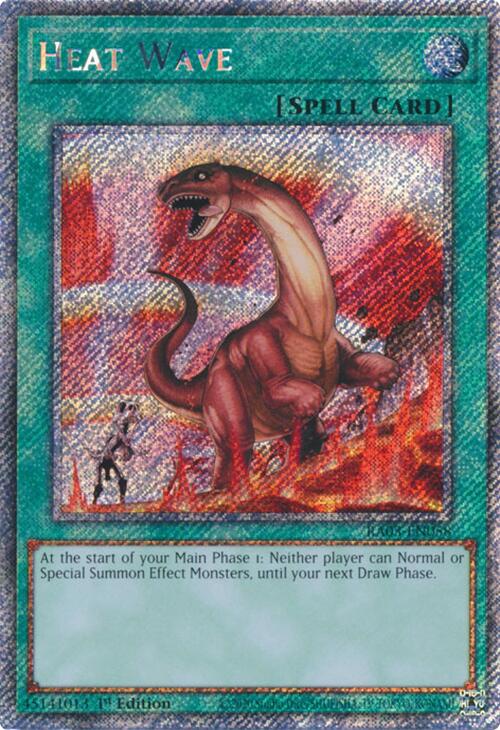 Heat Wave (Platinum Secret Rare) [RA03-EN058] Platinum Secret Rare | Clutch Gaming