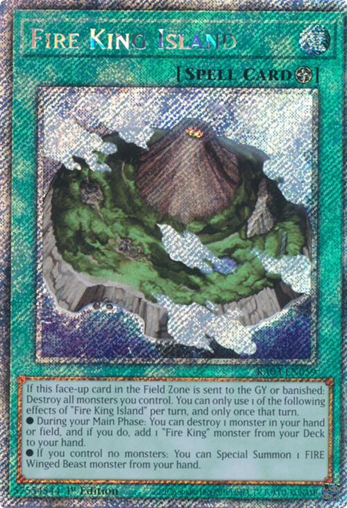 Fire King Island (Platinum Secret Rare) [RA03-EN059] Platinum Secret Rare | Clutch Gaming