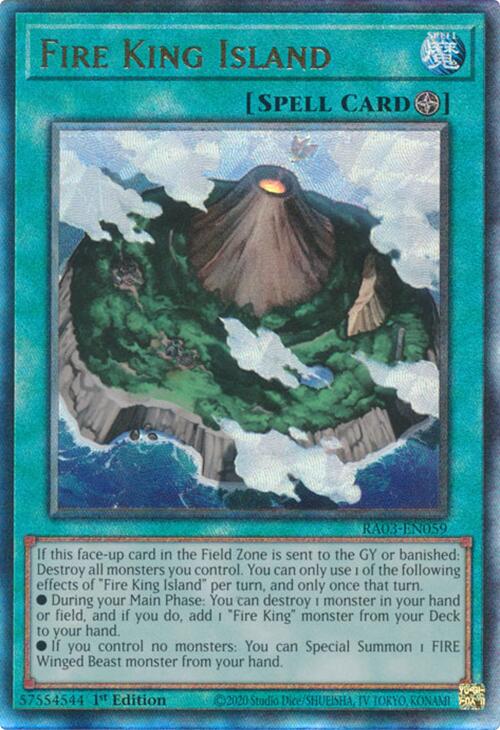 Fire King Island (UTR) [RA03-EN059] Prismatic Ultimate Rare | Clutch Gaming