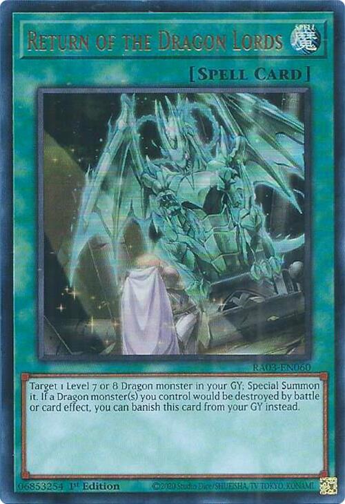 Return of the Dragon Lords (UR) [RA03-EN060] Ultra Rare | Clutch Gaming