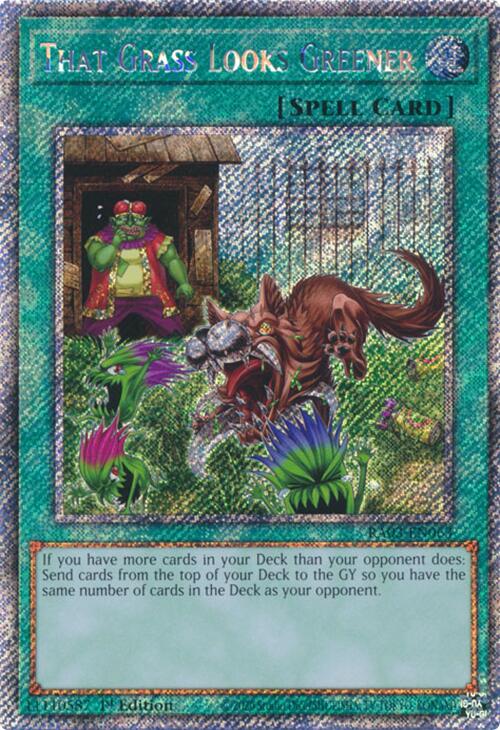 That Grass Looks Greener (Platinum Secret Rare) [RA03-EN063] Platinum Secret Rare | Clutch Gaming