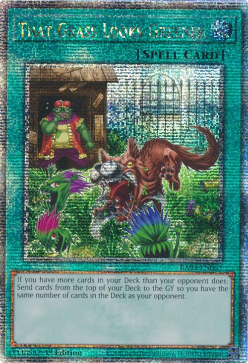 That Grass Looks Greener (Quarter Century Secret Rare) [RA03-EN063] Quarter Century Secret Rare | Clutch Gaming