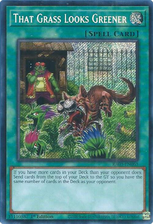 That Grass Looks Greener (Secret Rare) [RA03-EN063] Secret Rare | Clutch Gaming