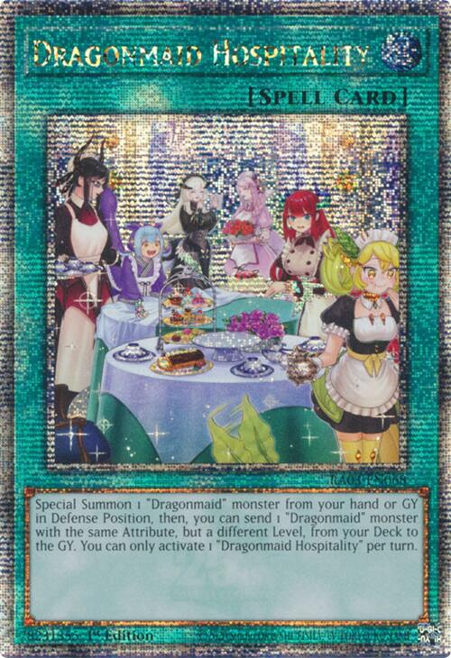 Dragonmaid Hospitality (Alternate Art) (Quarter Century Secret Rare) [RA03-EN068] Quarter Century Secret Rare | Clutch Gaming