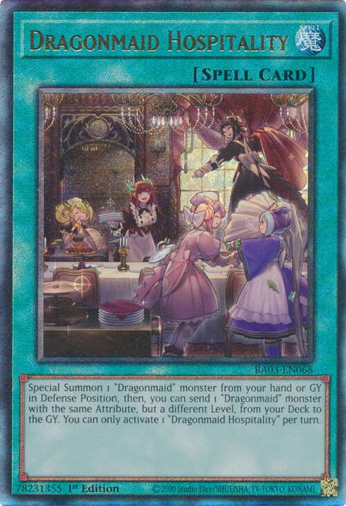 Dragonmaid Hospitality (UTR) [RA03-EN068] Prismatic Ultimate Rare | Clutch Gaming