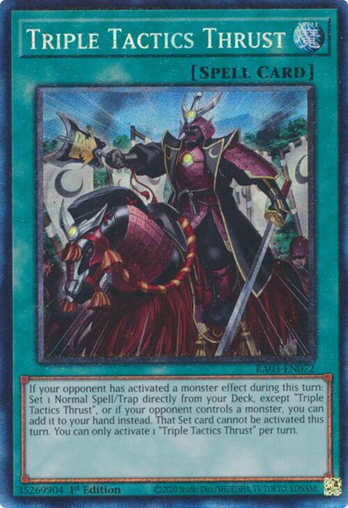 Triple Tactics Thrust (CR) [RA03-EN072] Prismatic Collector's Rare | Clutch Gaming