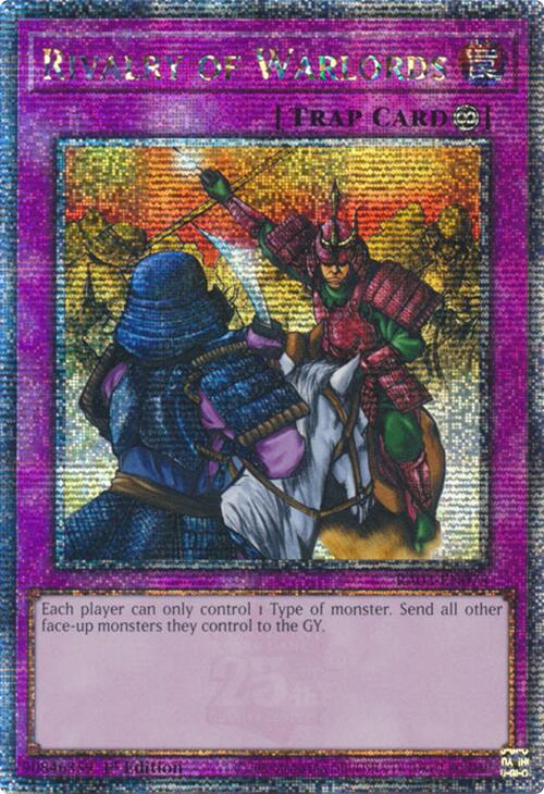 Rivalry of Warlords (Quarter Century Secret Rare) [RA03-EN075] Quarter Century Secret Rare | Clutch Gaming