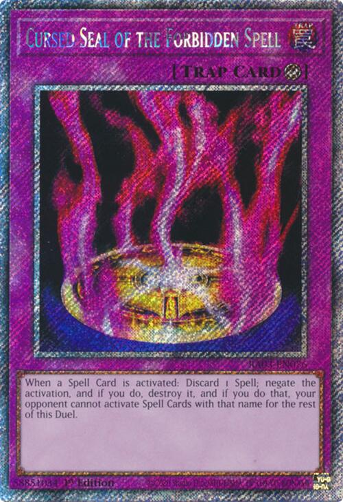 Cursed Seal of the Forbidden Spell (Platinum Secret Rare) [RA03-EN076] Platinum Secret Rare | Clutch Gaming