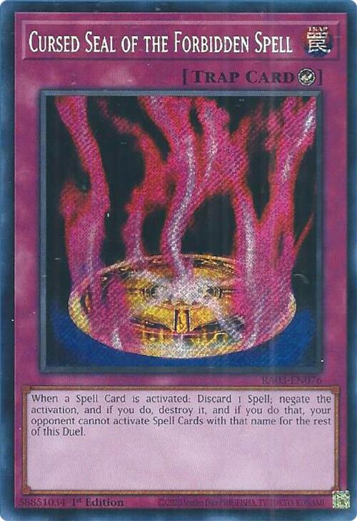 Cursed Seal of the Forbidden Spell (Secret Rare) [RA03-EN076] Secret Rare | Clutch Gaming