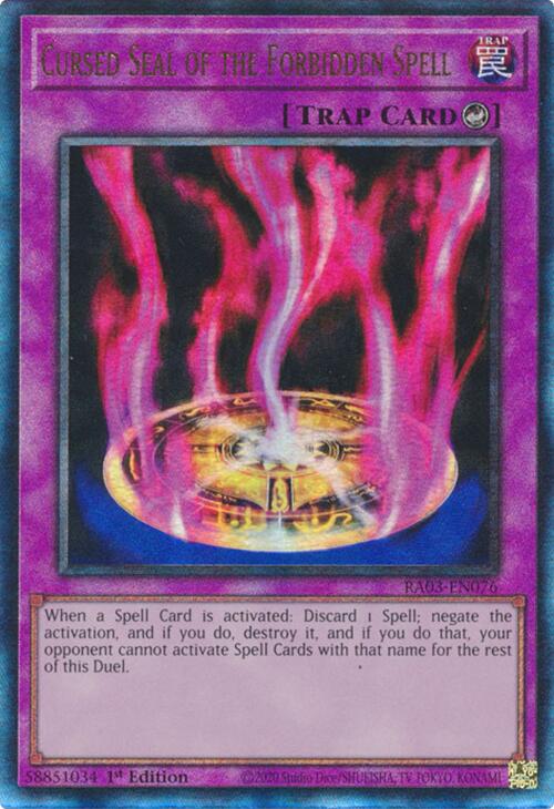 Cursed Seal of the Forbidden Spell (UTR) [RA03-EN076] Prismatic Ultimate Rare | Clutch Gaming