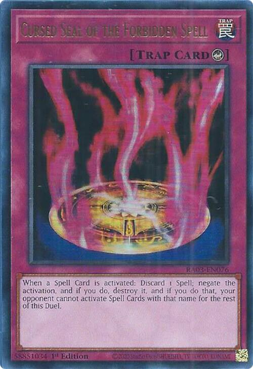 Cursed Seal of the Forbidden Spell (UR) [RA03-EN076] Ultra Rare | Clutch Gaming