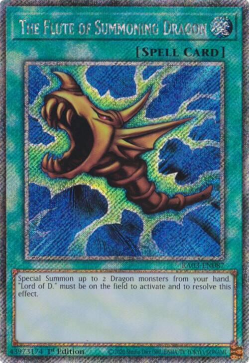 The Flute of Summoning Dragon (Platinum Secret Rare) [RA03-EN087] Platinum Secret Rare | Clutch Gaming