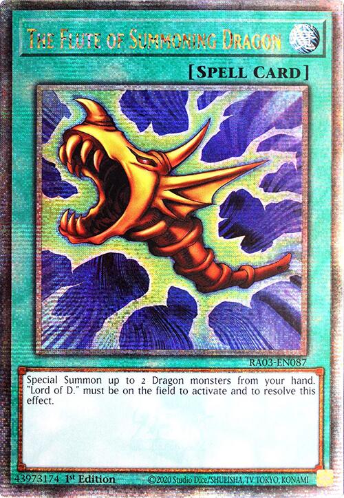 The Flute of Summoning Dragon (Quarter Century Secret Rare) [RA03-EN087] Quarter Century Secret Rare | Clutch Gaming