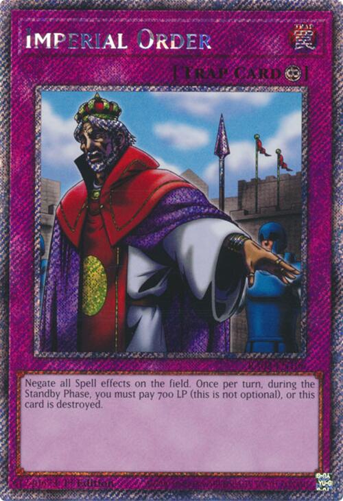 Imperial Order (Platinum Secret Rare) [RA03-EN106] Platinum Secret Rare | Clutch Gaming