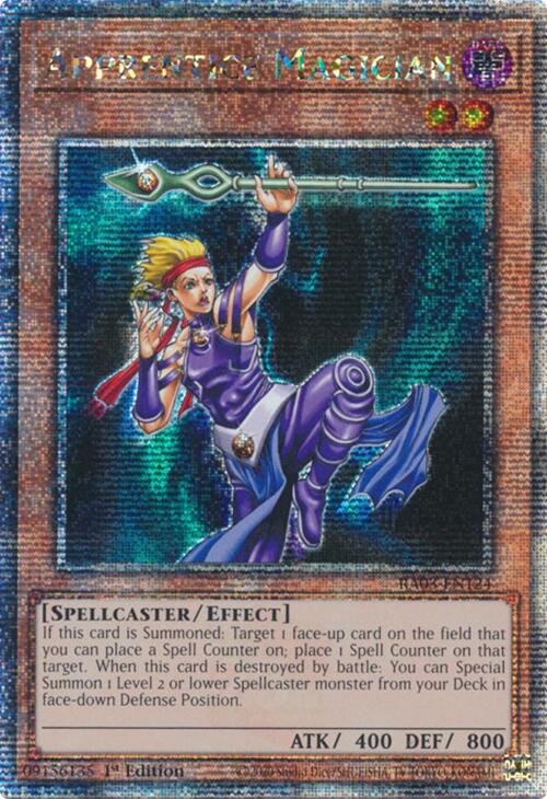 Apprentice Magician (Quarter Century Secret Rare) [RA03-EN124] Quarter Century Secret Rare | Clutch Gaming