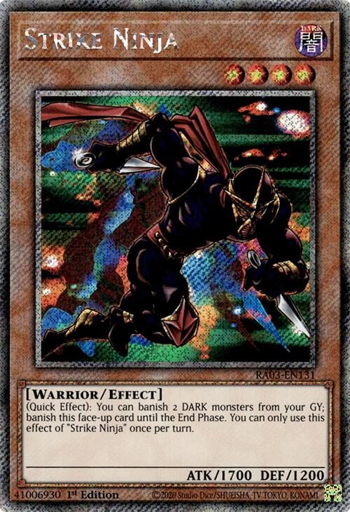 Strike Ninja (Platinum Secret Rare) [RA03-EN131] Platinum Secret Rare | Clutch Gaming