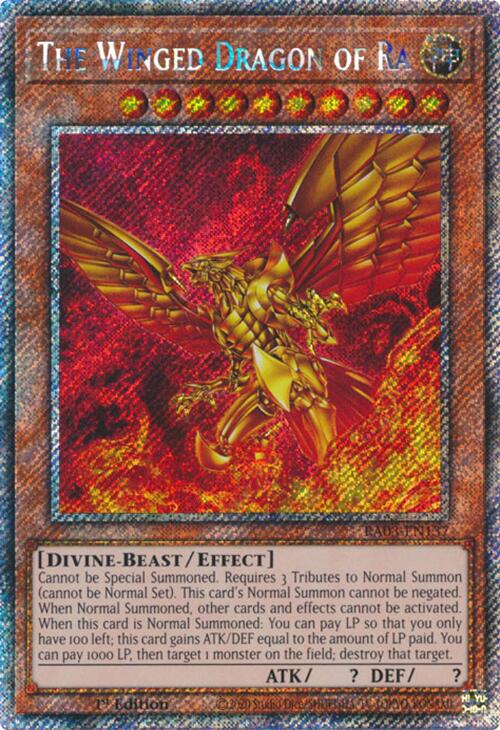 The Winged Dragon of Ra (Platinum Secret Rare) [RA03-EN137] Platinum Secret Rare | Clutch Gaming