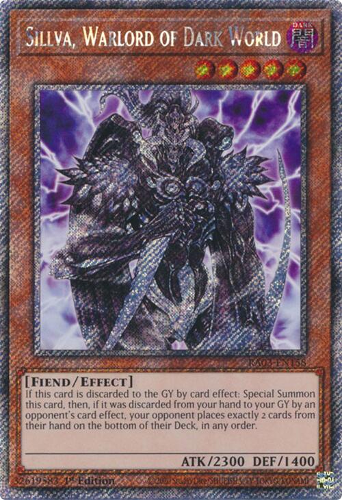 Sillva, Warlord of Dark World (Platinum Secret Rare) [RA03-EN158] Platinum Secret Rare | Clutch Gaming