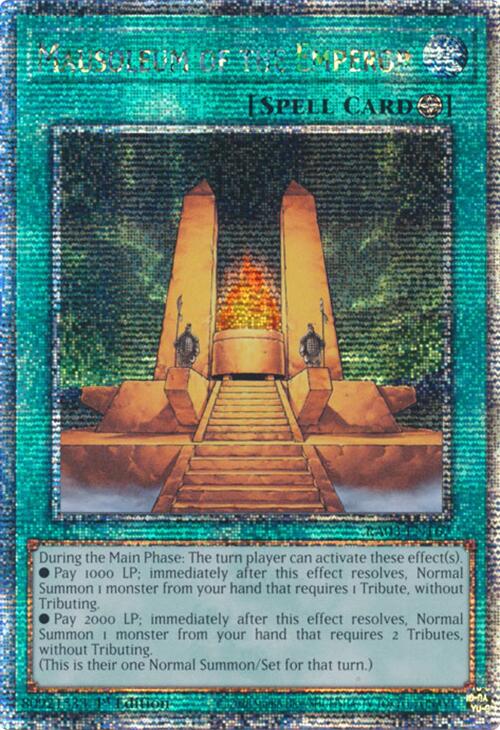 Mausoleum of the Emperor (Quarter Century Secret Rare) [RA03-EN167] Quarter Century Secret Rare | Clutch Gaming