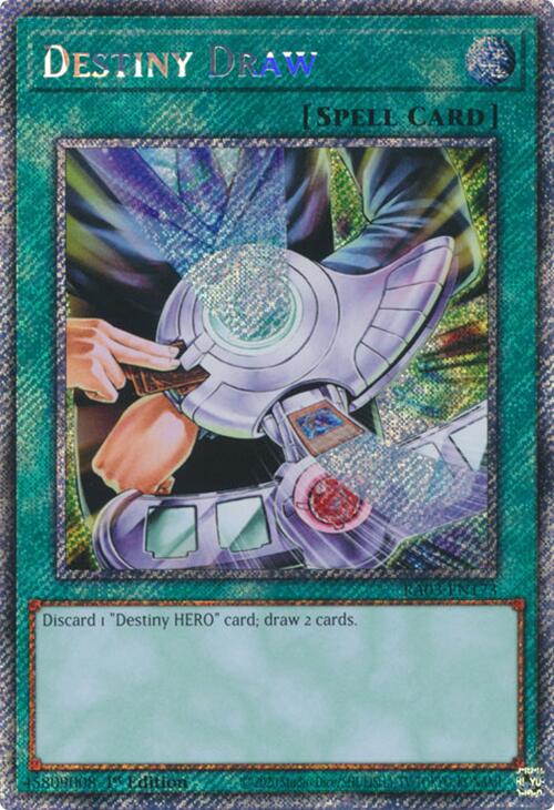 Destiny Draw (Platinum Secret Rare) [RA03-EN173] Platinum Secret Rare | Clutch Gaming