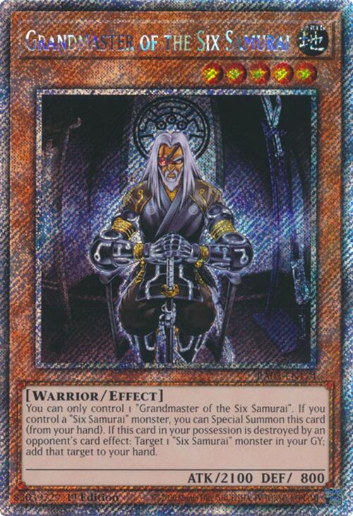 Grandmaster of the Six Samurai (Platinum Secret Rare) [RA03-EN174] Platinum Secret Rare | Clutch Gaming